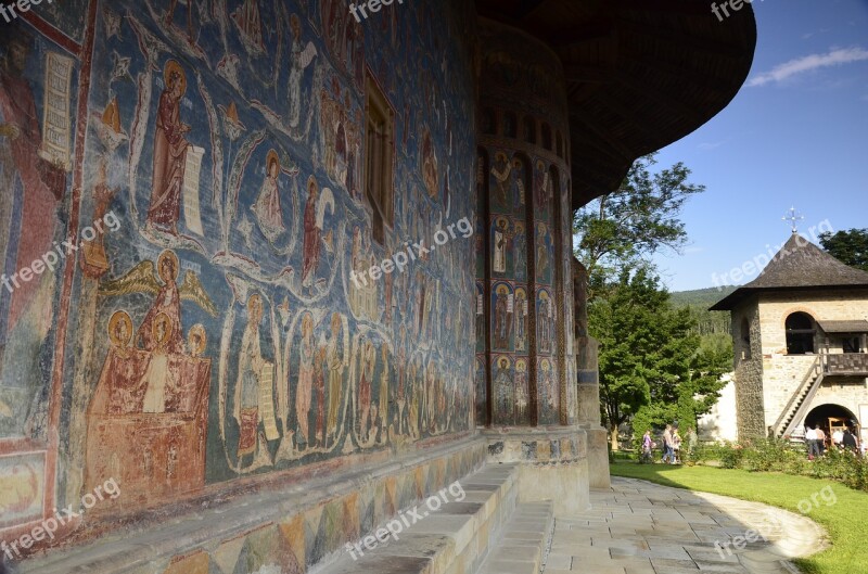 Voronet Monastery Fresco Church Romania Bukovina