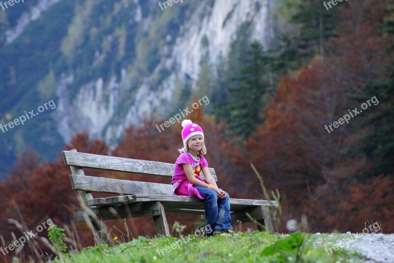 Autumn Hiking Girl Nature Golden Autumn