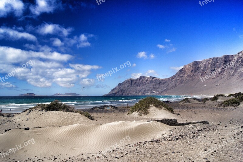 Lanzarote Famara Surf Beach Sea