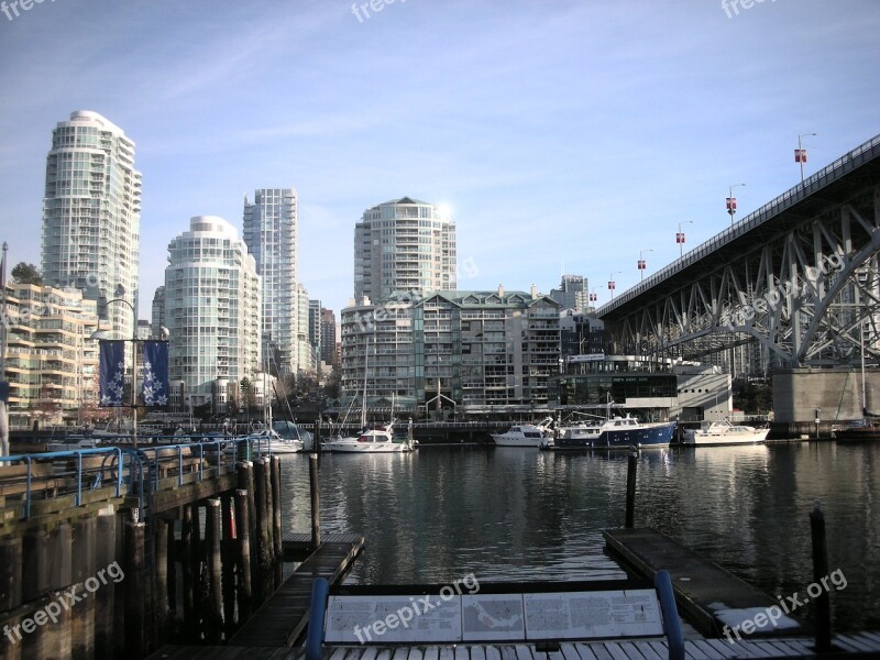 Vancouver Bc Skyline False Creek Canada