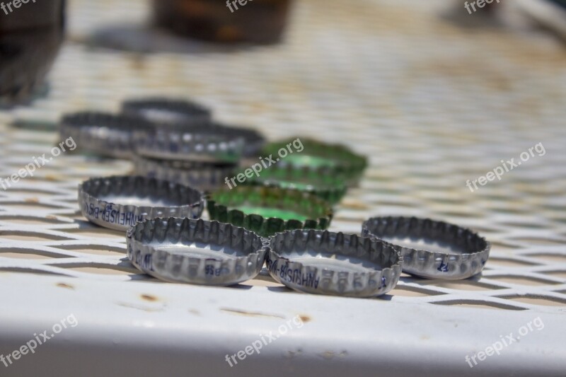 Beer Bottle Caps Alcohol Brewery Bar