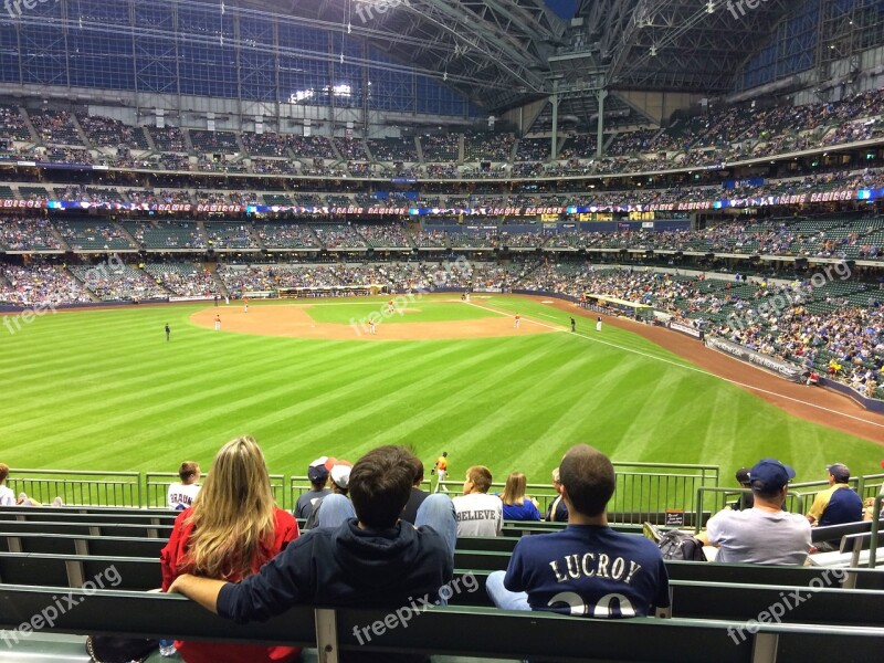 Baseball Stadium Stands Fans Field