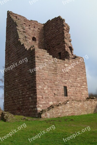 Burgruine France Stone Old Ruin