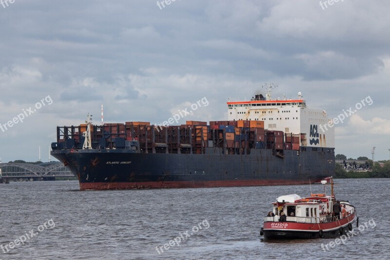 Container Ship Port Freighter Ship Transport