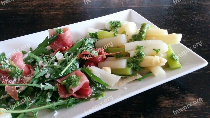 Asparagus Salad Rocket Serrano Ham