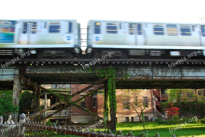 Chicago Train El Urban Tracks