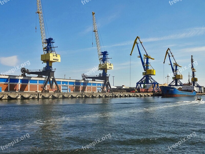 Cranes Industriehafen Wismar Free Photos