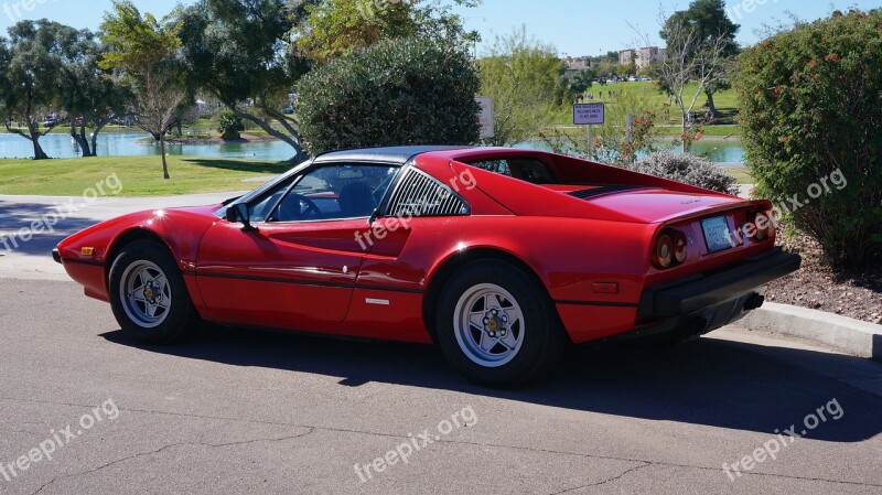 Ferrari Sports Car Car Show Red Car Auto