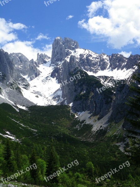 Bischofsmütze Mountains Alpine Landscape Hiking