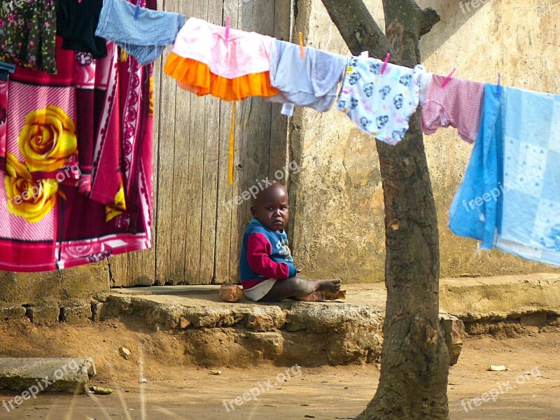 Toddler Africa Lonely Uganda Thoughtful