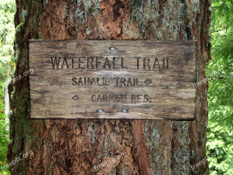 Sahalie Falls Carmen Reservoir Trail Hiking Waterfall