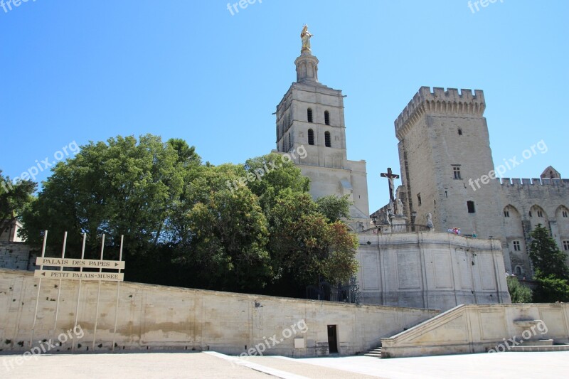 Avignon Pope Palais Des Papes France Architecture