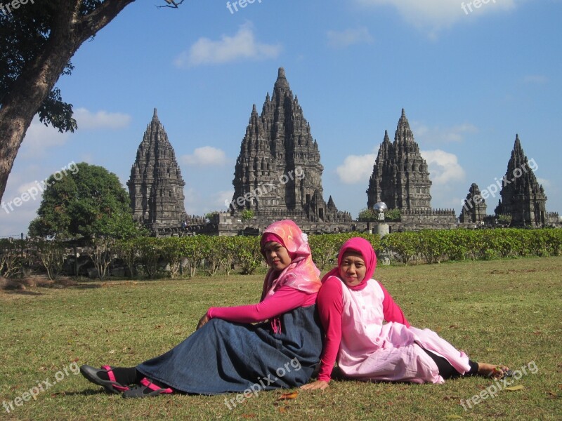 Prambanan Temple Womens Friends Holidays Day