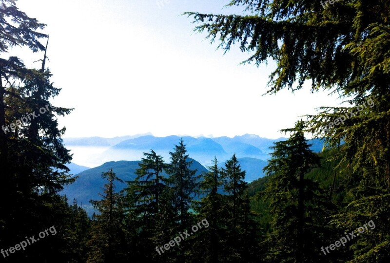 Panorama Mountains Woods Spruce Howe Sound