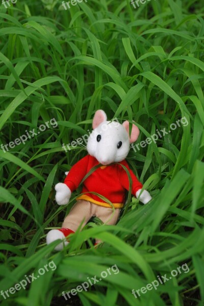 Mouse Toy Grass Outside Nature