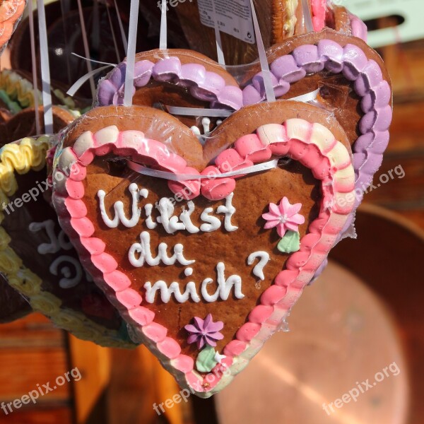 Heart Love Do You Want Me Gingerbread Heart Gingerbread