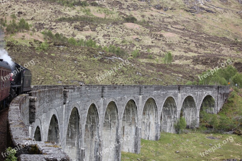 Train Aqueduct Jacobite Steam Train Hogwarts Express Steam Train