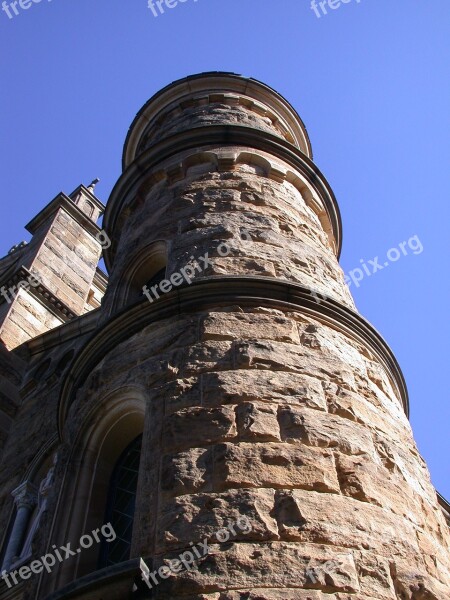 Church Monastery Tower Blue Catholic