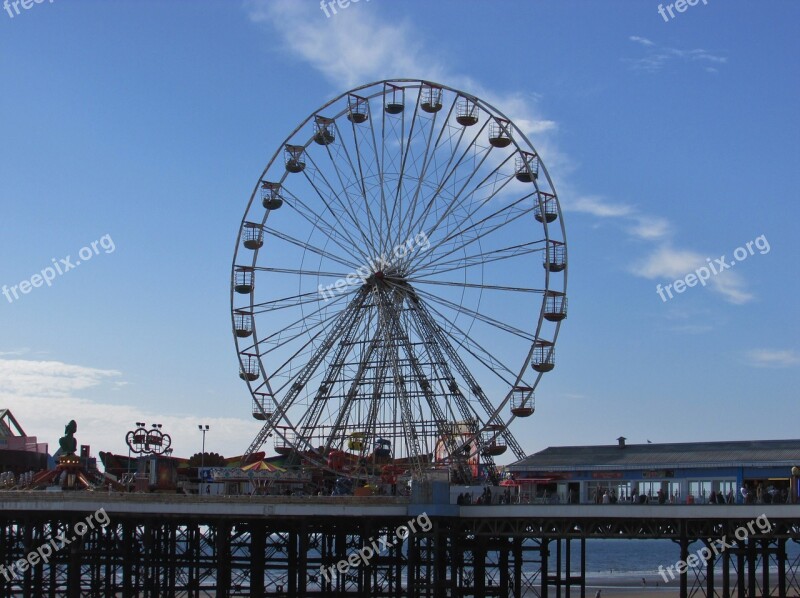 Blackpool Ferris Wheel Amusements Fair Carnival