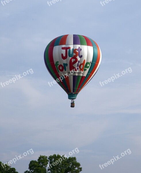 Balloon Hot Air Rising Sky Colorful