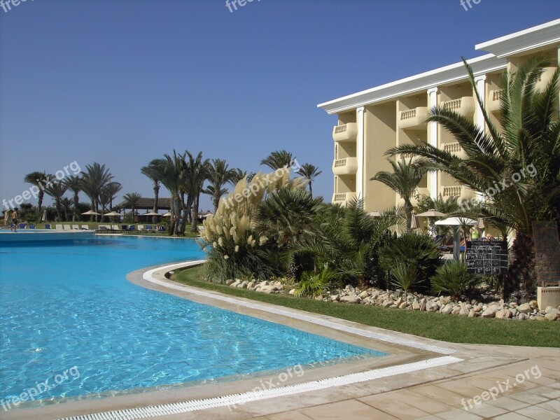 Hotel Vacations Pool Water Tunisia Recovery