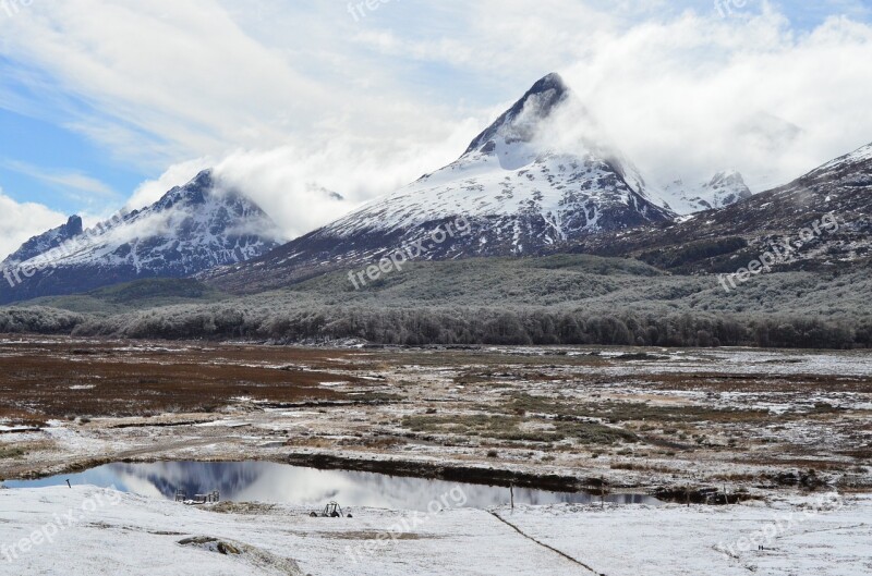 Ushuaia Winter Snow Mountains Free Photos