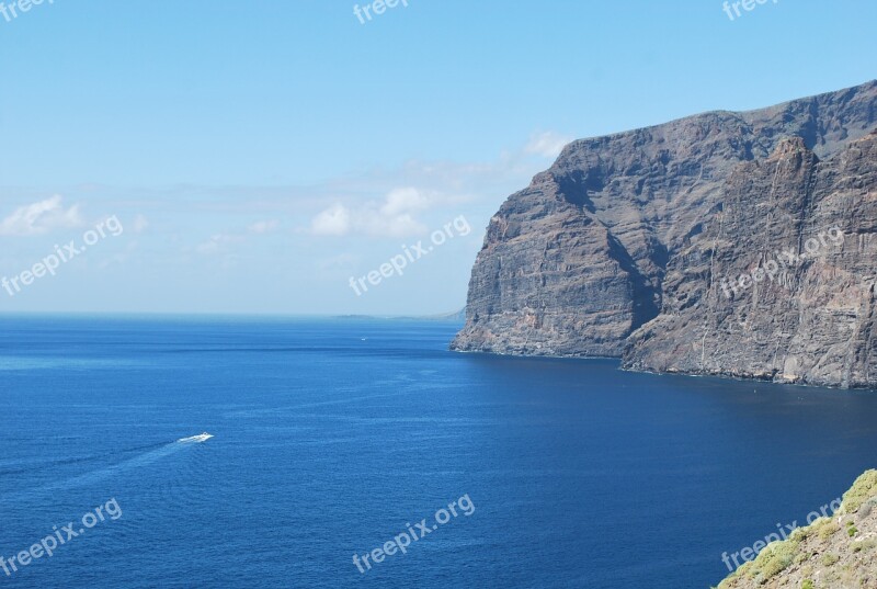 Nature Sea Cliff Boat Ocean