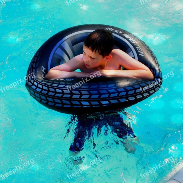 Boy Swimming Band Swimming Pool Float Merry