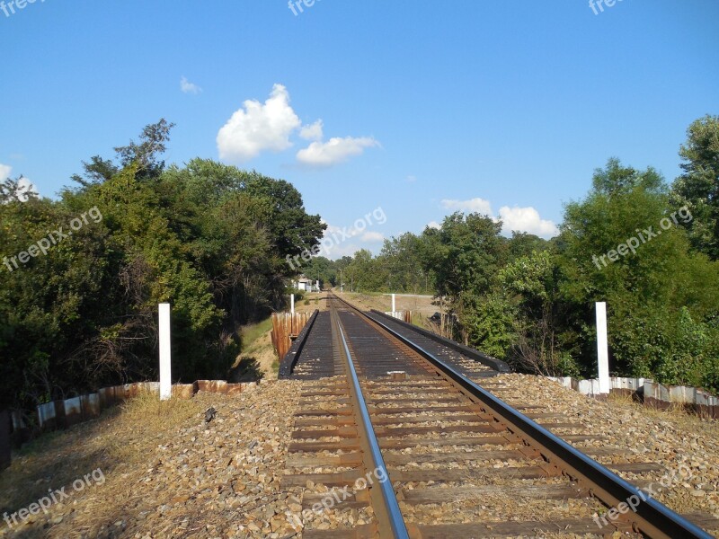 Railroad Tracks Transportation Train Transport