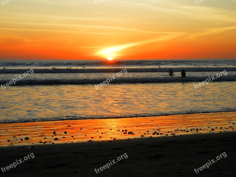 Sunset Beach Warm Sand Shore