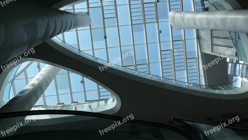 Architecture Mainz Light Shadow Blue Sky Building