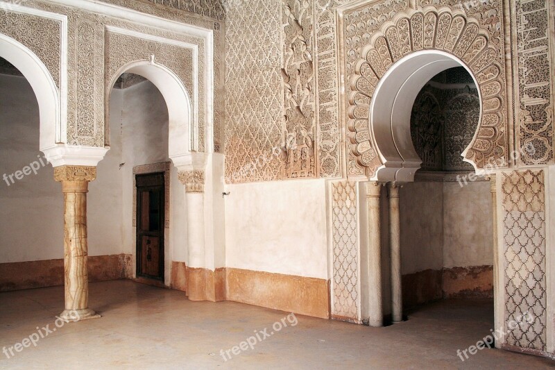 Mosque Morocco Marrakech Islam Building