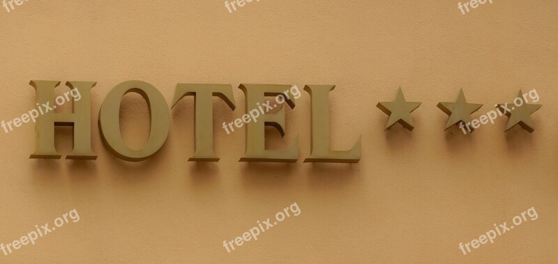 Hotel Sign Travel Vacation Tourism