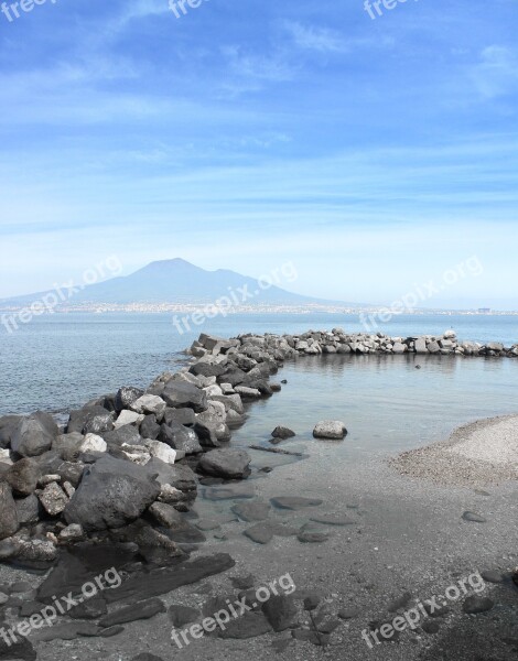 Naples Castellammare Di Stabia Vesuvius Beach Free Photos