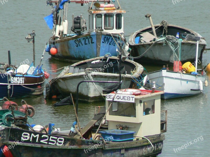 Boats Fishing Harbor Commercial Vessel