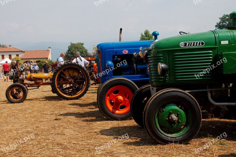 Tractors Threshing Agriculture Free Photos