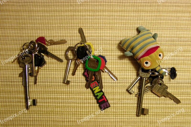 Key Keychain File Metal Colorful Shiny