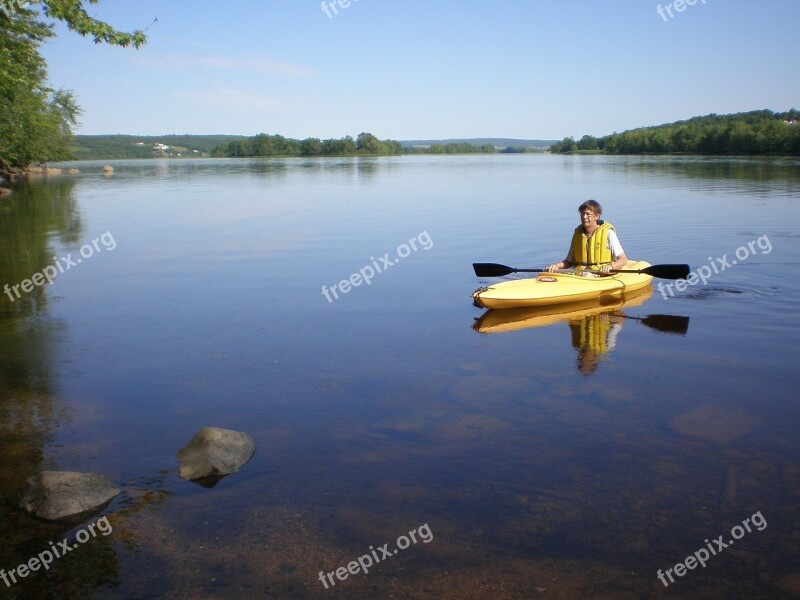 Kayak River Peaceful Kayaking Water