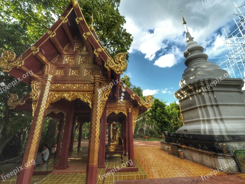 Measure Chiang Mai Thailand Sathup Wat Phra Singh Free Photos