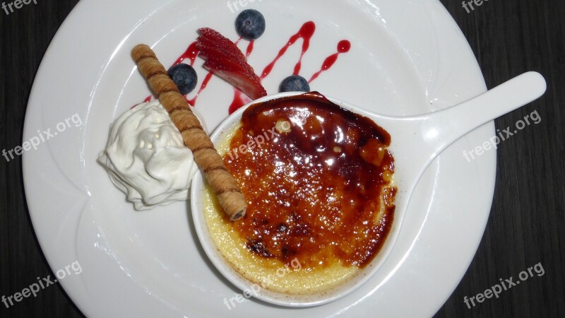 Creme Caramel Custard Dessert Tasty Food