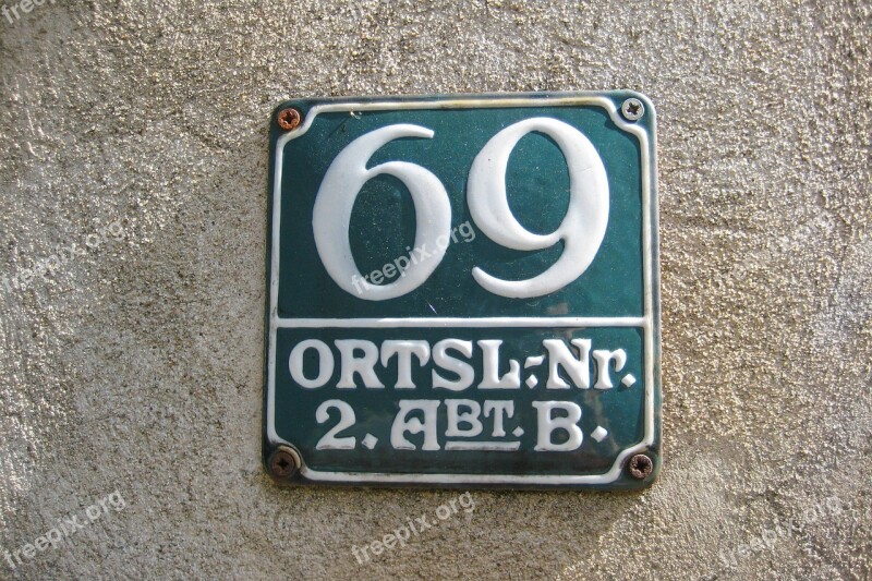 House Number Number Digit Shield Caption