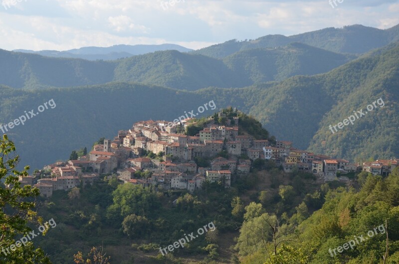 Tuscany Village Italy Building Middle Ages