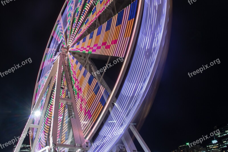 Ferris Wheel Night Colour Light