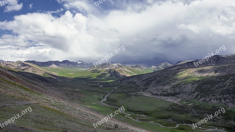 Babusir Pass Top Mountains Range