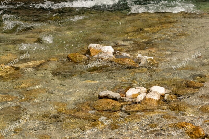 Beautiful Natural River Drinking Water Austria