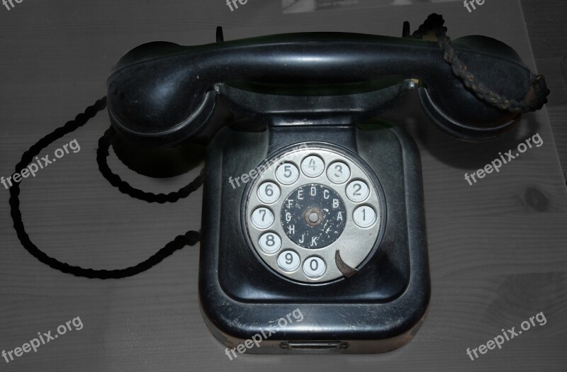 Phone Dial Old Telephone Handset Communication