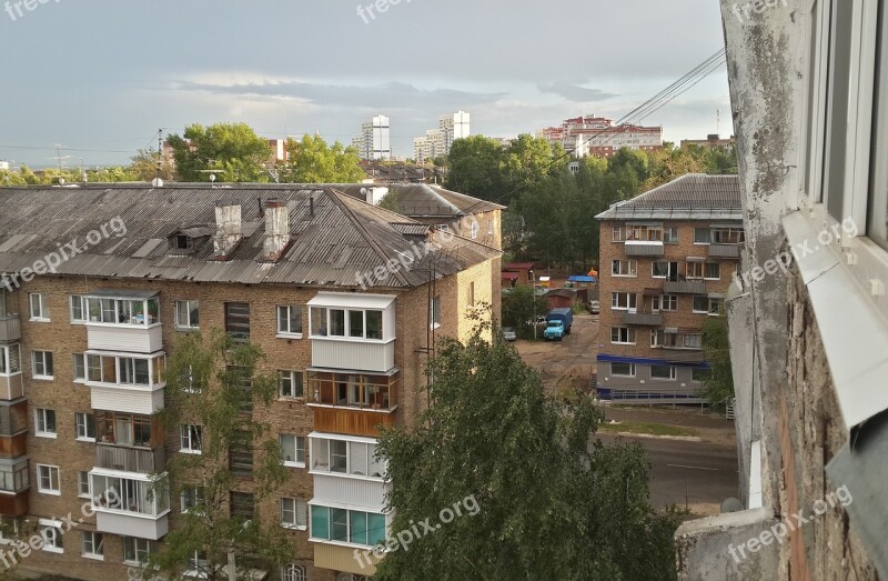 View Window Slum Clouds Syktyvkar