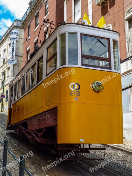 Funicular Lisbon Portugal City Tourism