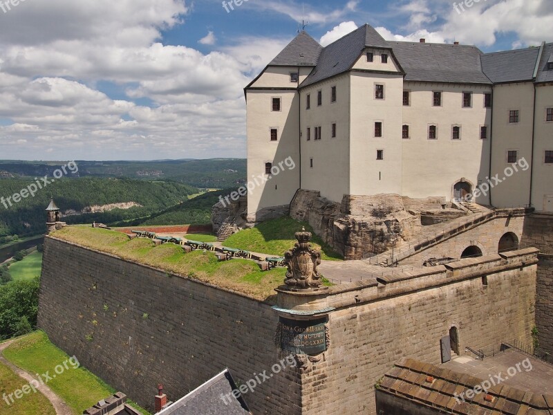 Königstein Castle Elbe Saxony Germany