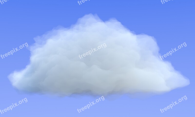 Cloud 3d Sky White Light